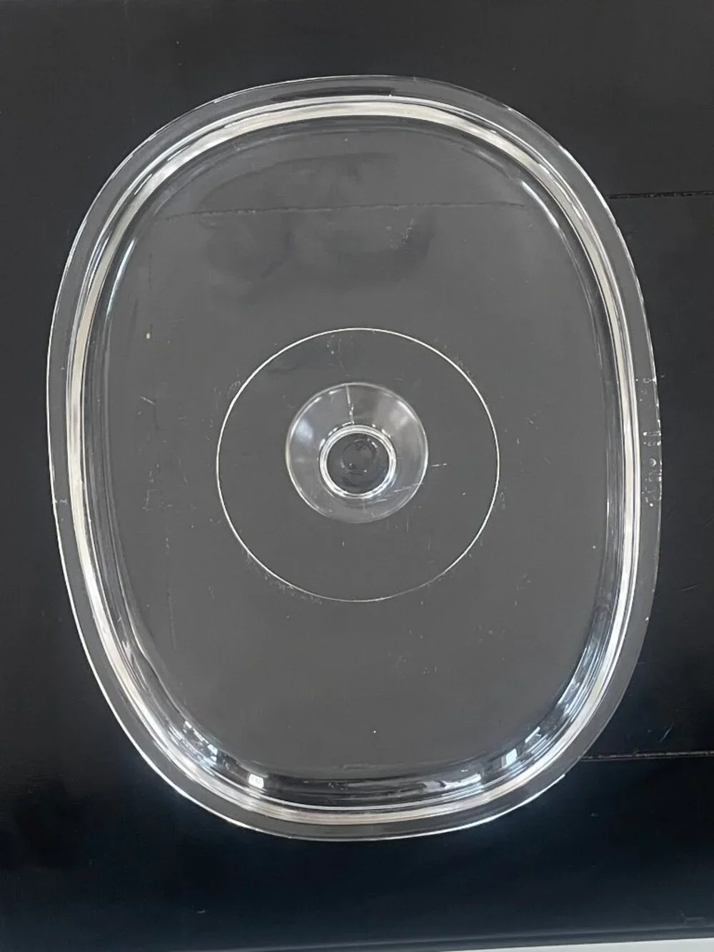 PYREX oval glass lid. DC 1-1/2 C